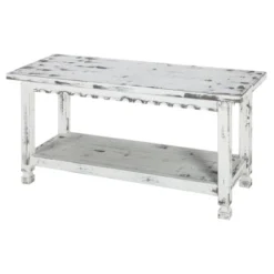 Country Cottage Entryway Wood Bench With Shelf Antique Finish - Alaterre Furniture 11 Country Cottage Entryway Wood Bench With Shelf Antique Finish - Alaterre Furniture -Bedroom Home Store GUEST ad3c779a 147a 45a0 b499 5e7338e97e7a