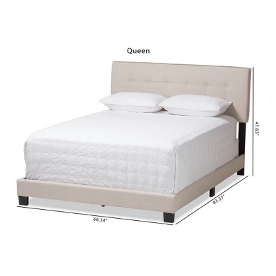 Audrey Modern And Contemporary Fabric Upholstered Bed - Baxton Studio 10 Audrey Modern And Contemporary Fabric Upholstered Bed - Baxton Studio - Image 8