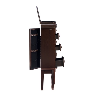 Verona Italian Influenced Jewelry Armoire Espresso - Powell Company 7 Verona Italian Influenced Jewelry Armoire Espresso - Powell Company - Image 5