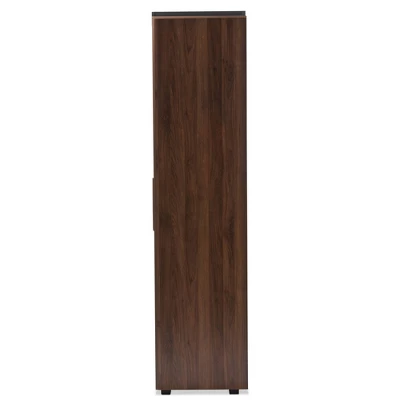 7 Shelf Wardrobe Rikke Two-Tone Wood Storage Cabinet Brown - Baxton Studio 9 7 Shelf Wardrobe Rikke Two-Tone Wood Storage Cabinet Brown - Baxton Studio - Image 8