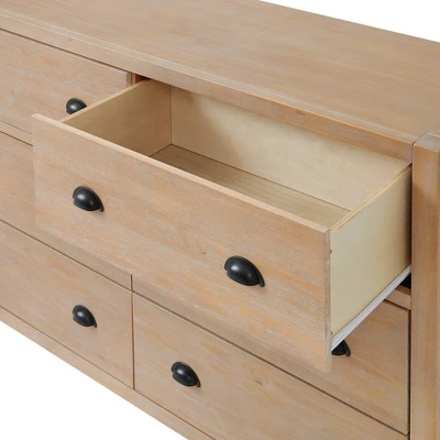 4pc Arden Wood Bedroom Set With 2 Drawer Nightstand Light Driftwood - Alaterre Furniture 14 4pc Arden Wood Bedroom Set With 2 Drawer Nightstand Light Driftwood - Alaterre Furniture - Image 12