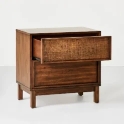 Wood & Cane Transitional Nightstand - Hearth & Hand™ With Magnolia 14 Wood & Cane Transitional Nightstand - Hearth & Hand™ With Magnolia -Bedroom Home Store GUEST af59a1ab 4868 4ff5 ab07 150c54a02150