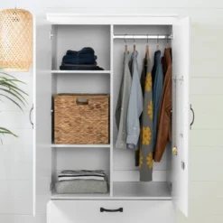 Farnel Wardrobe Armoire Pure White - South Shore -Bedroom Home Store GUEST af7319e1 c380 4133 acb2 0d9dad9b7716