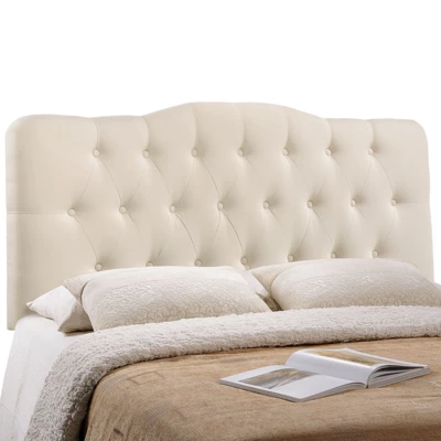 Annabel King Upholstered Fabric Headboard Ivory - Modway 4 Annabel King Upholstered Fabric Headboard Ivory - Modway - Image 2