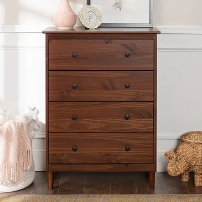 Stiva Classic Mid-Century Modern Vertical 4 Drawer Dresser - Saracina Home 8 Stiva Classic Mid-Century Modern Vertical 4 Drawer Dresser - Saracina Home - Image 6