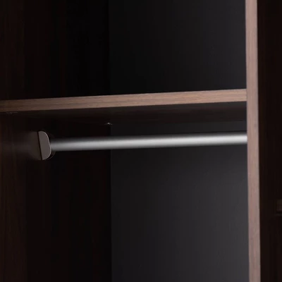 7 Shelf Wardrobe Rikke Two-Tone Wood Storage Cabinet Brown - Baxton Studio 7 7 Shelf Wardrobe Rikke Two-Tone Wood Storage Cabinet Brown - Baxton Studio - Image 6
