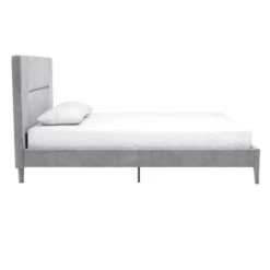 Westerleigh Upholstered Platform Bed With Minimalist Tufted Headboard Light Gray - CosmoLiving By Cosmopolitan 16 Westerleigh Upholstered Platform Bed With Minimalist Tufted Headboard Light Gray - CosmoLiving By Cosmopolitan -Bedroom Home Store GUEST b1f74fd7 d1ef 450a b4be 96bf5d86629f