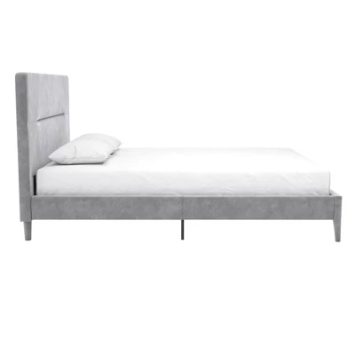 Westerleigh Upholstered Platform Bed With Minimalist Tufted Headboard Light Gray - CosmoLiving By Cosmopolitan 6 Westerleigh Upholstered Platform Bed With Minimalist Tufted Headboard Light Gray - CosmoLiving By Cosmopolitan - Image 4