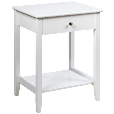 Costway Nightstand End Table Storage Display Bedroom Furniture Drawer Shelf Beside WhiteBrownGrey 13 Costway Nightstand End Table Storage Display Bedroom Furniture Drawer Shelf Beside WhiteBrownGrey - Image 11