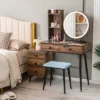 Costway Vanity Makeup Table Set 3-Color Dimmable Human Body Induction LED Light WhiteBrown 2 Costway Vanity Makeup Table Set 3-Color Dimmable Human Body Induction LED Light WhiteBrown -Bedroom Home Store GUEST b4199b51 96be 4920 ab39 431066b03afe