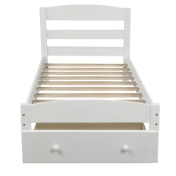 Twin Size Wood Platform Bed Frame With Storage Drawer And Slat Support-ModernLuxe 16 Twin Size Wood Platform Bed Frame With Storage Drawer And Slat Support-ModernLuxe -Bedroom Home Store GUEST b531ed42 25bb 4ae6 b8fa 496bb05dbec2