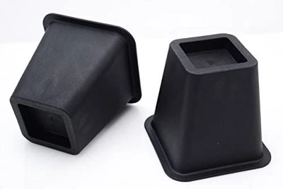 5 To 6-inch Super Quality Bed And Furniture Risers 4-pack In Black - Homeitusa 4 5 To 6-inch Super Quality Bed And Furniture Risers 4-pack In Black - Homeitusa - Image 2