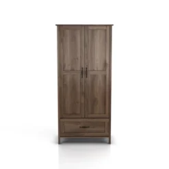 Nurembo 1 Drawer Wardrobe Closet Distressed Walnut - HOMES: Inside + Out 19 Nurembo 1 Drawer Wardrobe Closet Distressed Walnut - HOMES: Inside + Out -Bedroom Home Store GUEST b7bc84fe f8f8 4b3f 922c a51d8fee7cb7