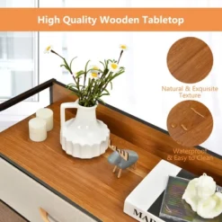 Costway 7-Drawer Dresser Storage 3-Tier Organizer Tower Steel Frame Wooden Top 16 Costway 7-Drawer Dresser Storage 3-Tier Organizer Tower Steel Frame Wooden Top -Bedroom Home Store GUEST b7e03e46 a112 4878 882a 8017ac009326