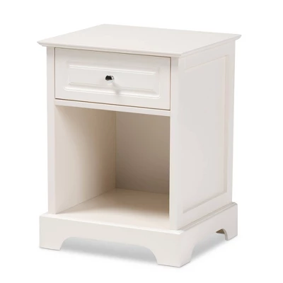 1 Drawer Chase Wood Nightstand - Baxton Studio 10 1 Drawer Chase Wood Nightstand - Baxton Studio - Image 8