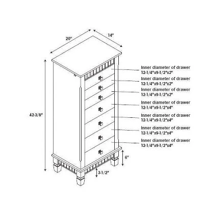 Tierra Contemporary Jewelry Armoire Merlot Brown - Powell Company 15 Tierra Contemporary Jewelry Armoire Merlot Brown - Powell Company - Image 13