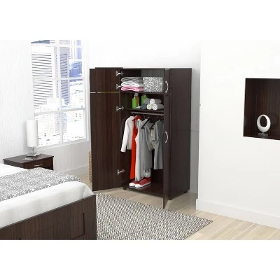 4 Door Wardrobe/Armoire Espresso - Inval 4 4 Door Wardrobe/Armoire Espresso - Inval - Image 2