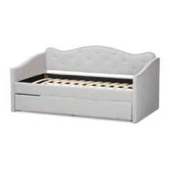 Twin Kaija Modern And Contemporary Fabric Daybed With Trundle Gray - Baxton Studio 16 Twin Kaija Modern And Contemporary Fabric Daybed With Trundle Gray - Baxton Studio -Bedroom Home Store GUEST ba4fc573 823b 40a1 94f7 40e9f8dc8daa