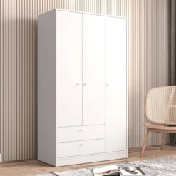 Denmark 3 Door And 2 Drawer Wardrobe White - Polifurniture 11 Denmark 3 Door And 2 Drawer Wardrobe White - Polifurniture -Bedroom Home Store GUEST bacd73d8 9108 48a6 aa53 1d0b07827468