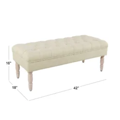 Classic Tufted Medium Bench - HomePop 20 Classic Tufted Medium Bench - HomePop -Bedroom Home Store GUEST bb1902ae 0617 4bce a43c f3f8b3a044c5