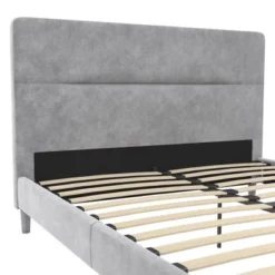 Westerleigh Upholstered Platform Bed With Minimalist Tufted Headboard Light Gray - CosmoLiving By Cosmopolitan 20 Westerleigh Upholstered Platform Bed With Minimalist Tufted Headboard Light Gray - CosmoLiving By Cosmopolitan -Bedroom Home Store GUEST bb9b2747 05e9 4c7f 806a 0a1866d8b4a3