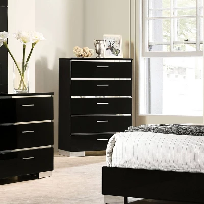 Shorehaven 5 Drawer Chest Black - MiBasics 3 Shorehaven 5 Drawer Chest Black - MiBasics