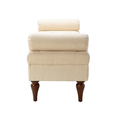 Cecilia Upholstered Bench With Removable Bolster Pillows|ARTFUL LIVING DESIGN 6 Cecilia Upholstered Bench With Removable Bolster Pillows|ARTFUL LIVING DESIGN - Image 4