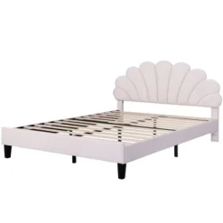 Upholstered Wood Platform Bed With Flower Pattern Velvet Headboard-ModernLuxe 17 Upholstered Wood Platform Bed With Flower Pattern Velvet Headboard-ModernLuxe -Bedroom Home Store GUEST bce7cbdd bc77 4011 ae00 2d00f1a14157