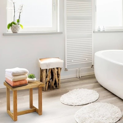 18"H Solid White Oak Mini Bench - Flora Home 8 18"H Solid White Oak Mini Bench - Flora Home - Image 6