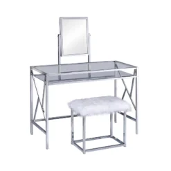 Burdette Contemporary Vanity Table Set - HOMES: Inside + Out 9 Burdette Contemporary Vanity Table Set - HOMES: Inside + Out -Bedroom Home Store GUEST c03345b5 0a70 45ee 9f50 437ebe15322b