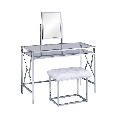 Burdette Contemporary Vanity Table Set - HOMES: Inside + Out 6 Burdette Contemporary Vanity Table Set - HOMES: Inside + Out - Image 4
