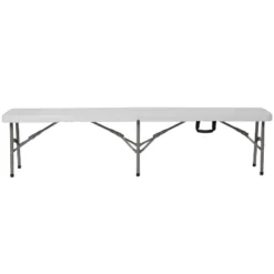 Emma And Oliver 11"W X 72"L Portable Bi-Fold Granite White Folding Bench 11 Emma And Oliver 11"W X 72"L Portable Bi-Fold Granite White Folding Bench -Bedroom Home Store GUEST c0edc824 eafb 485b ac44 82529908a951