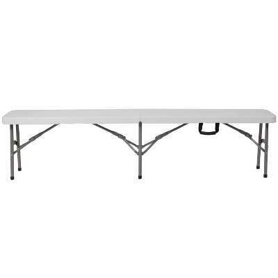 Emma And Oliver 11"W X 72"L Portable Bi-Fold Granite White Folding Bench 7 Emma And Oliver 11"W X 72"L Portable Bi-Fold Granite White Folding Bench - Image 5