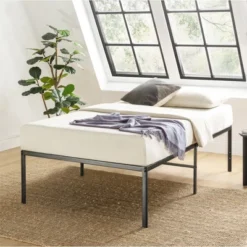 18" Classic Metal Platform Bed Frame Black - Mellow 18 18" Classic Metal Platform Bed Frame Black - Mellow -Bedroom Home Store GUEST c133c319 6435 49ed 939f 953a9c24d3f5