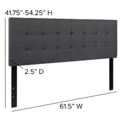 Emma And Oliver Quilted Tufted Queen Size Headboard In Dark Gray Fabric 12 Emma And Oliver Quilted Tufted Queen Size Headboard In Dark Gray Fabric -Bedroom Home Store GUEST c1ce9b98 f67d 4743 8d24 7905b83799c3
