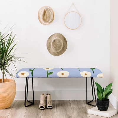 Reves Et Histoires Cute Little Flowers Bench Blue - Deny Designs 5 Reves Et Histoires Cute Little Flowers Bench Blue - Deny Designs - Image 3