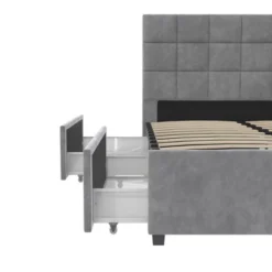 Serena Upholstered Bed With Drawers Light Gray Velvet - Cosmoliving By Cosmopolitan 16 Serena Upholstered Bed With Drawers Light Gray Velvet - Cosmoliving By Cosmopolitan -Bedroom Home Store GUEST c23536d0 8c36 4467 b103 9517ca2cd07e