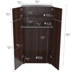 4 Door Wardrobe/Armoire Espresso - Inval 13 4 Door Wardrobe/Armoire Espresso - Inval -Bedroom Home Store GUEST c2af0d5e 6908 42de b252 cb6243eb852c