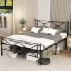 Costway Full/Queen Size Metal Platform Bed Frame W/ Headboard Mattress Foundation 2 Costway Full/Queen Size Metal Platform Bed Frame W/ Headboard Mattress Foundation -Bedroom Home Store GUEST c36e9e0e 1938 4a91 88ac ceb9b8d2a29a