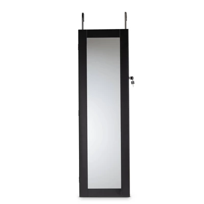 Richelle Wood Hanging Jewelry Armoire With Mirror - Baxton Studio 5 Richelle Wood Hanging Jewelry Armoire With Mirror - Baxton Studio - Image 3