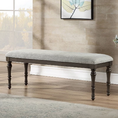 19" Linnett Bench Gray - Steve Silver Co. 4 19" Linnett Bench Gray - Steve Silver Co. - Image 2