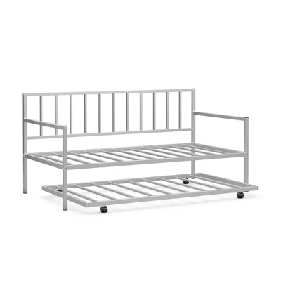 Costway Twin Metal Daybed With Roll Out Trundle Heavy Duty Frame Sofa Bed Set 9 Costway Twin Metal Daybed With Roll Out Trundle Heavy Duty Frame Sofa Bed Set - Image 7