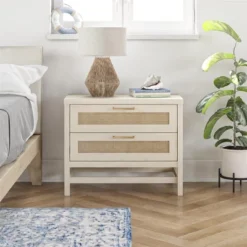 Ameriwood Home Lennon 2 Drawer Nightstand