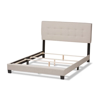 Audrey Modern And Contemporary Fabric Upholstered Bed - Baxton Studio 4 Audrey Modern And Contemporary Fabric Upholstered Bed - Baxton Studio - Image 2