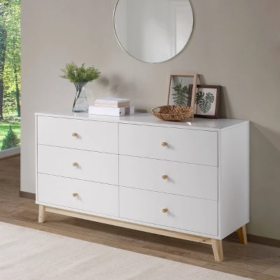 60" 6 Drawer Double Dresser - Alaterre Furniture 4 60" 6 Drawer Double Dresser - Alaterre Furniture - Image 2