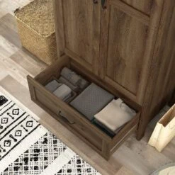 Nurembo 1 Drawer Wardrobe Closet Distressed Walnut - HOMES: Inside + Out 18 Nurembo 1 Drawer Wardrobe Closet Distressed Walnut - HOMES: Inside + Out -Bedroom Home Store GUEST c864c522 3970 4894 9cf3 ee21dd3a5ba0
