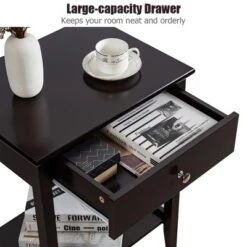 Costway Nightstand End Table Storage Display Bedroom Furniture Drawer Shelf Beside WhiteBrownGrey 15 Costway Nightstand End Table Storage Display Bedroom Furniture Drawer Shelf Beside WhiteBrownGrey -Bedroom Home Store GUEST c8f973c8 dfc4 4e39 9f95 e69efd101d3d