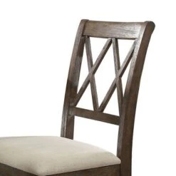 Set Of 2 26" Claudia Dining Chairs Beige Linen/Salvage Brown - Acme Furniture 9 Set Of 2 26" Claudia Dining Chairs Beige Linen/Salvage Brown - Acme Furniture -Bedroom Home Store GUEST ca088581 89dc 4cdb 95b0 0086ee2e186e
