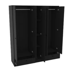 Denmark 5 Door 2 Drawer Wardrobe - Polifurniture