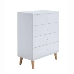 Retreat Mid-Century 4 Drawer Chest White - MiBasics 9 Retreat Mid-Century 4 Drawer Chest White - MiBasics -Bedroom Home Store GUEST cbc641df c561 4aee 9bdc a703f9fd442e
